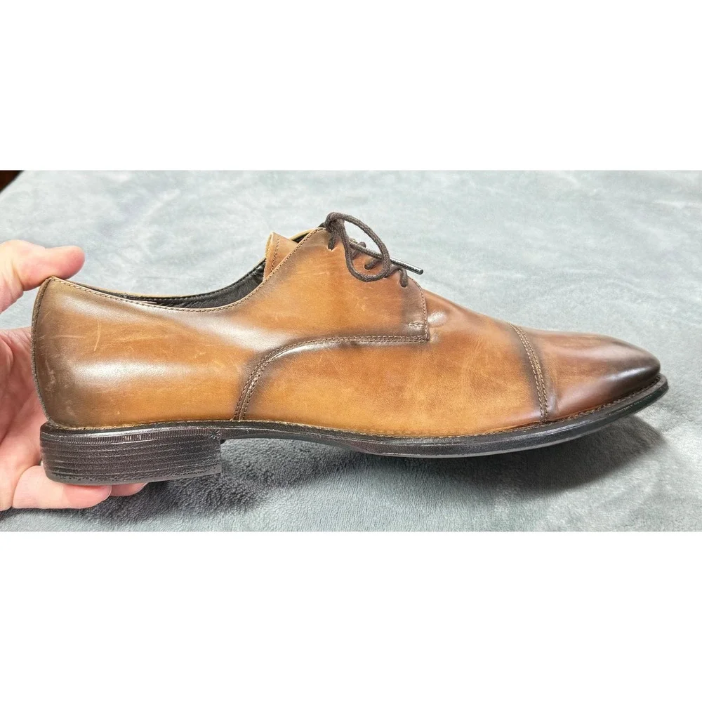 Kenneth Cole Reaction Shoes Mens‎ Size 12 Derby Cap Toe Dress Oxfords Leather